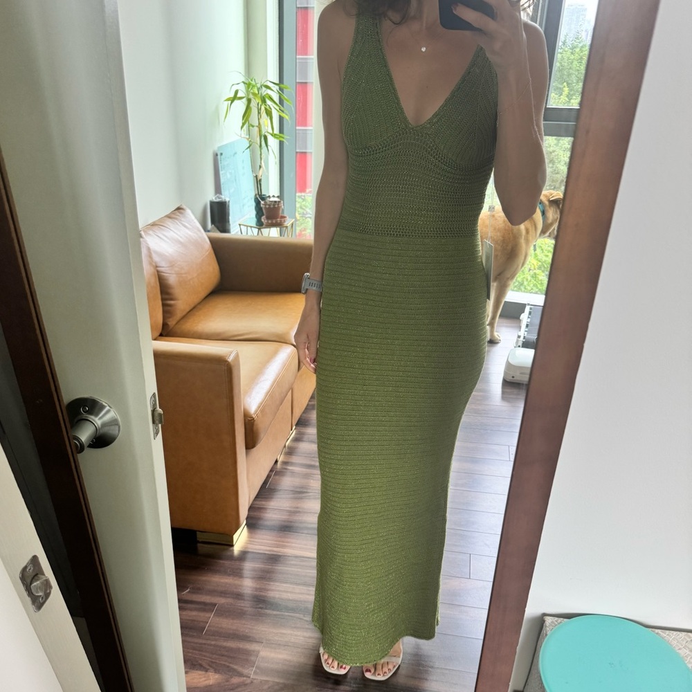 Ronny Kobo Collection Green Knit Dress - Picture 2 of 6